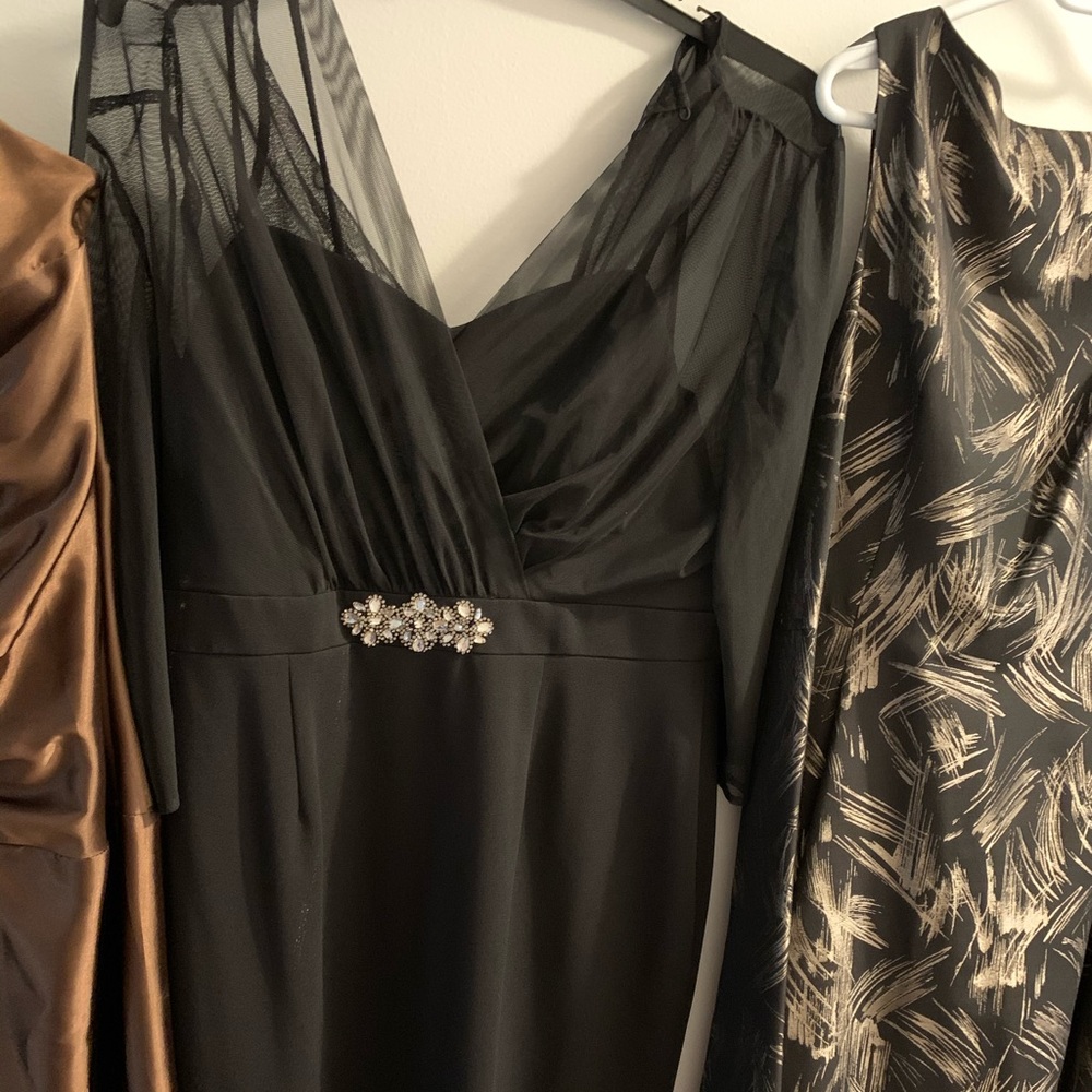 Sheer top black cocktail dress
